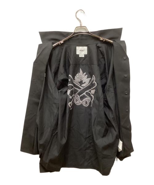 WTAPS（ダブルタップス）WTAPS (ダブルタップス) EW / LS / CTLY. TWILL/リヨセル混オープンカラーシャツ ブラック サイズ:3 未使用品の古着・服飾アイテム