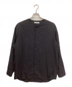 ATTACHMENTアタッチメント）の古着「ノーカラーシャツ」｜ブラック