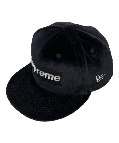 SUPREME（シュプリーム）SUPREME (シュプリーム) New Era (ニューエラ) VELOUR BOX LOGO NEW ERA CAP ベロアボックスロゴニューエラキャップ ブラック サイズ:7 1/2の古着・服飾アイテム
