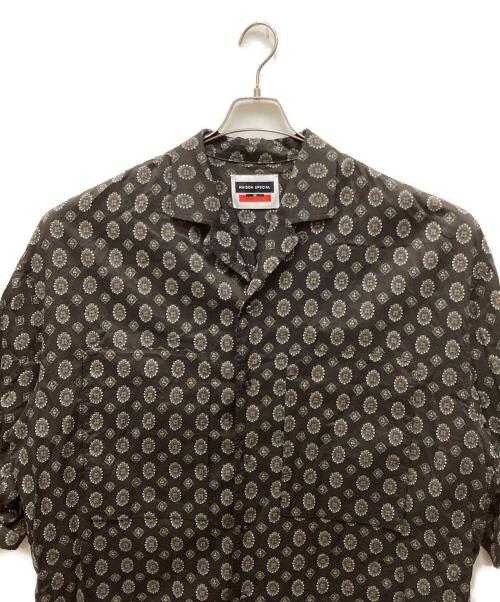 MAISON SPECIAL（メゾンスペシャル）MAISON SPECIAL (メゾンスペシャル) 総柄オーバーサイズシャツ ブラウン サイズ:02の古着・服飾アイテム
