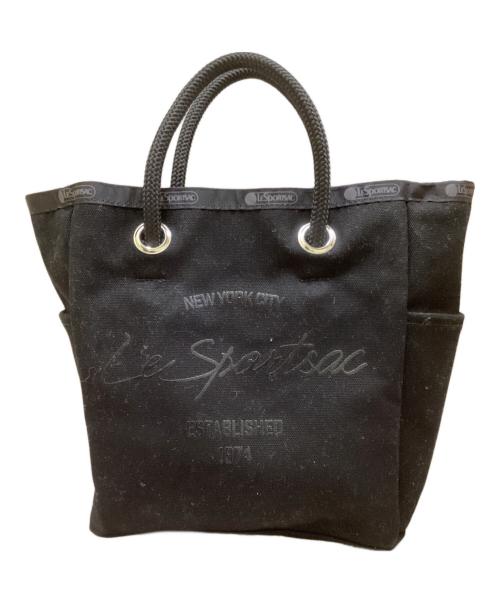 LeSportsac（レスポートサック）LeSportsac (レスポートサック) キャンバス2WAYバッグ ブラックの古着・服飾アイテム