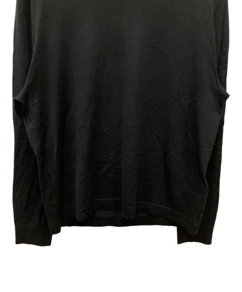 Calvin Klein（カルバンクライン）Calvin Klein (カルバンクライン) ロングスリーブテクニカルメリノウールクルーネックセーター ブラック サイズ:Lの古着・服飾アイテム