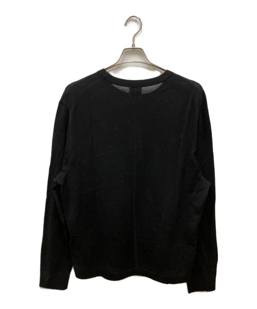 Calvin Klein（カルバンクライン）Calvin Klein (カルバンクライン) ロングスリーブテクニカルメリノウールクルーネックセーター ブラック サイズ:Lの古着・服飾アイテム