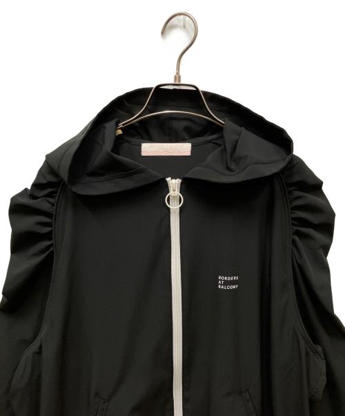 BORDERS at BALCONY（ボーダーズアットバルコニー）BORDERS at BALCONY (ボーダーズアットバルコニー) active day today ZIP UP HOODIE(アクティブデイトゥデイジップアップフーディ) ブラック サイズ:38の古着・服飾アイテム