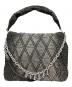 DIESEL（ディーゼル）の古着「Charm-D L-Large shoulder bag in quilted denim/チャームDラージショルダーバッグ キルテッドデニム」｜ブラック
