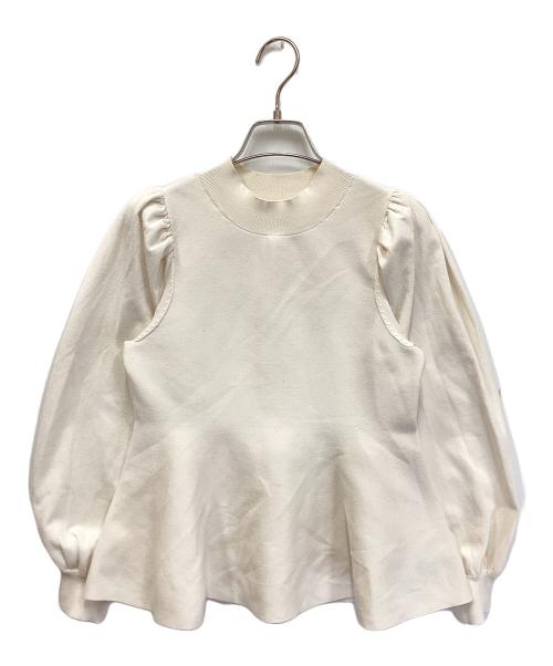 CELFORD（セルフォード）CELFORD (セルフォード) ペプラムニットセットアップ アイボリー サイズ:36の古着・服飾アイテム