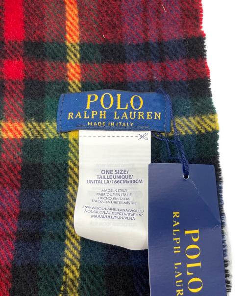 POLO RALPH LAUREN（ポロ・ラルフローレン）POLO RALPH LAUREN (ポロ・ラルフローレン) タータンチェックウールマフラー マルチカラー 未使用品の古着・服飾アイテム