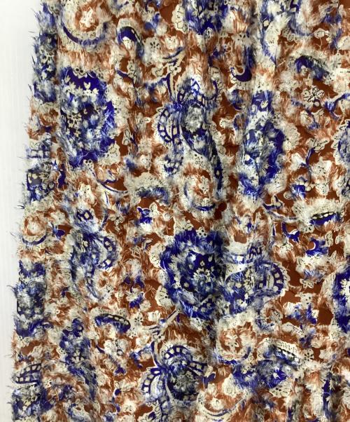 SOULEIADO（ソレイアード）SOULEIADO (ソレイアード) ポリエステルプリント ティアードマキシスカート ブラウン サイズ:34の古着・服飾アイテム