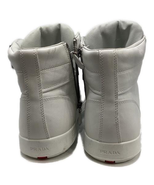 PRADA SPORTS（プラダスポーツ）PRADA SPORTS (プラダスポーツ) レザーハイカットスニーカー ホワイト サイズ:6の古着・服飾アイテム