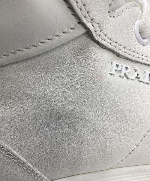 PRADA SPORTS（プラダスポーツ）PRADA SPORTS (プラダスポーツ) レザーハイカットスニーカー ホワイト サイズ:6の古着・服飾アイテム