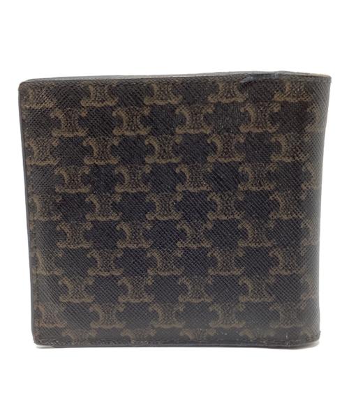 CELINE（セリーヌ）CELINE (セリーヌ) Trionf Bi -fold Wallet PVC ブラウン×ブラックの古着・服飾アイテム