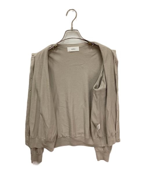 SOEJU（ソージュ）SOEJU (ソージュ) ウールハイゲージカーディガン グレー サイズ:記載無しの古着・服飾アイテム