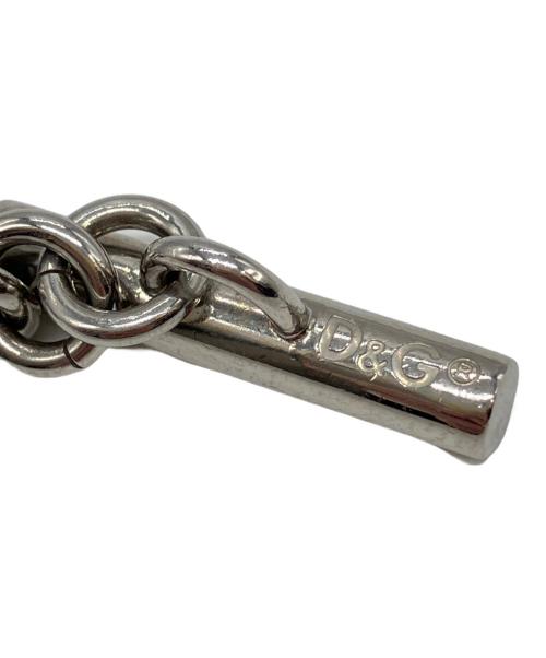 DOLCE & GABBANA（ドルチェ＆ガッバーナ）DOLCE & GABBANA (ドルチェ＆ガッバーナ) ロゴチェーンネックレス シルバー×ブラックの古着・服飾アイテム