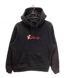 stussy（ステューシー）の古着「スターロゴ刺繍フーディ」｜ブラック