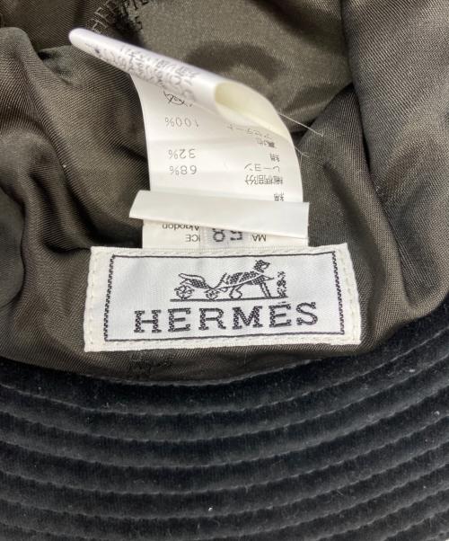 HERMES（エルメス）HERMES (エルメス) ベロアハット ブラウン サイズ:58の古着・服飾アイテム
