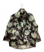 GIORGIO ARMANIジョルジョアルマーニ）の古着「シルク混ナイロンフローラルジャケット」｜グリーン