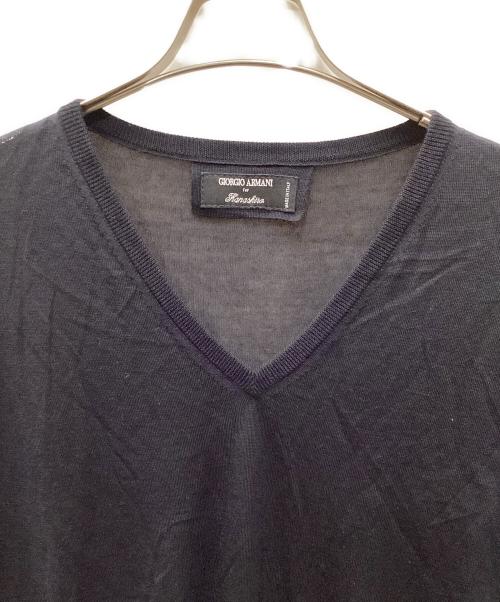 GIORGIO ARMANI（ジョルジョアルマーニ）GIORGIO ARMANI (ジョルジョアルマーニ) 半袖ニット ネイビー サイズ:54の古着・服飾アイテム