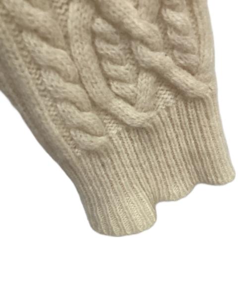 LAUREN RALPH LAUREN（ローレンラルフローレン）LAUREN RALPH LAUREN (ローレンラルフローレン) カシミヤ混ケーブルニットワンピース アイボリー サイズ:Sの古着・服飾アイテム