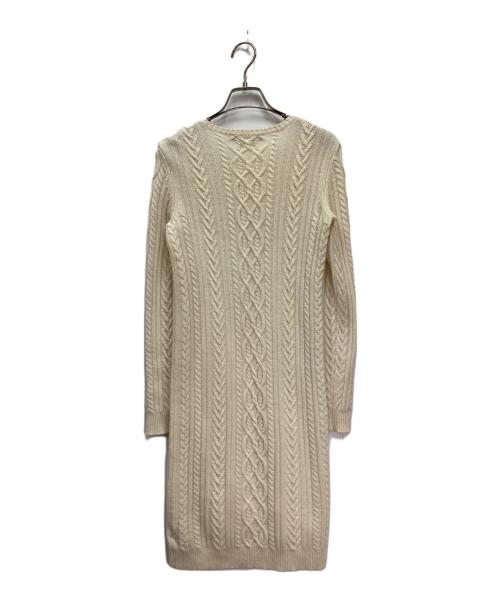 LAUREN RALPH LAUREN（ローレンラルフローレン）LAUREN RALPH LAUREN (ローレンラルフローレン) カシミヤ混ケーブルニットワンピース アイボリー サイズ:Sの古着・服飾アイテム