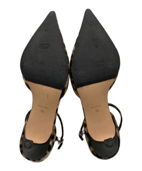 Hoaw.（ハァウ）Hoaw. (ハァウ) レオパードポインテッドパンプス ブラウン サイズ:38の古着・服飾アイテム