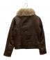 COACH (コーチ) コヨーテファーラムレザージャケット ブラウン サイズ:4：15000円
