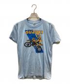 USEDユーズド）の古着「SUZUKI モトクロスプリントTシャツ」｜スカイブルー