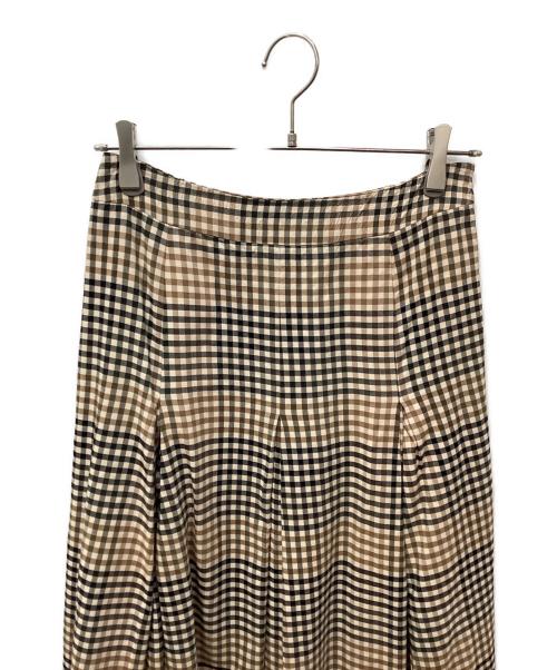 theory luxe（セオリーリュクス）theory luxe (セオリーリュクス) プリーツギンガムチェックチェックスカート ベージュ サイズ:38の古着・服飾アイテム