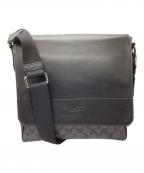 COACHコーチ）の古着「シグネチャーショルダーバッグ」｜ブラック