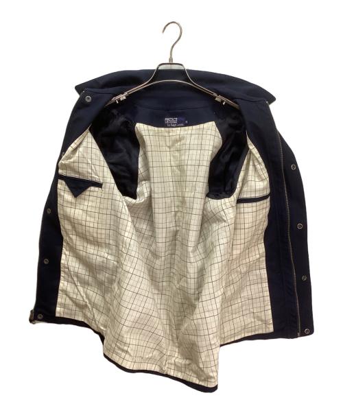 POLO RALPH LAUREN（ポロ・ラルフローレン）POLO RALPH LAUREN (ポロ・ラルフローレン) ラムレザートリミングスイングトップ ネイビー サイズ:Mの古着・服飾アイテム