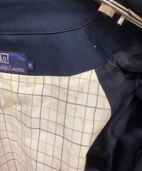 POLO RALPH LAUREN（ポロ・ラルフローレン）POLO RALPH LAUREN (ポロ・ラルフローレン) ラムレザートリミングスイングトップ ネイビー サイズ:Mの古着・服飾アイテム