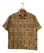 SUPREMEシュプリーム）の古着「Tray Jacquard S/S Shirt/トレイジャガードシャツ」｜ブラウン
