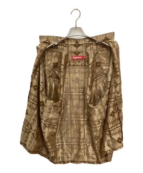 SUPREME（シュプリーム）SUPREME (シュプリーム) Tray Jacquard S/S Shirt/トレイジャガードシャツ ブラウン サイズ:Mの古着・服飾アイテム