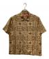 SUPREME（シュプリーム）の古着「Tray Jacquard S/S Shirt/トレイジャガードシャツ」｜ブラウン