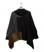 Y-3ワイスリー）の古着「レオパード柄切替ポンチョ」｜ブラック