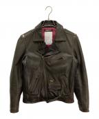 WTAPSダブルタップス）の古着「ダブルライダースジャケット」｜ブラウン