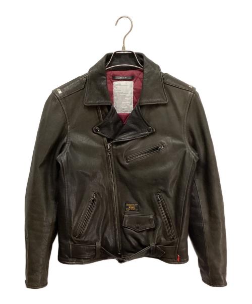 WTAPS（ダブルタップス）WTAPS (ダブルタップス) ダブルライダースジャケット ブラウン サイズ:2の古着・服飾アイテム