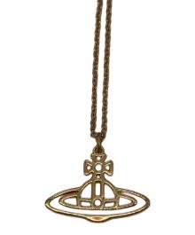 Vivienne Westwood（ヴィヴィアンウエストウッド）の古着「THIN LINES FLAT ORB PENDANT」｜ゴールド
