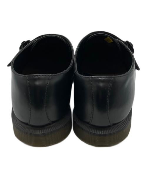 Dr.Martens（ドクターマーチン）Dr.Martens (ドクターマーチン) クロコ型押しモンクストラップレザーシューズ ブラック サイズ:UK7の古着・服飾アイテム