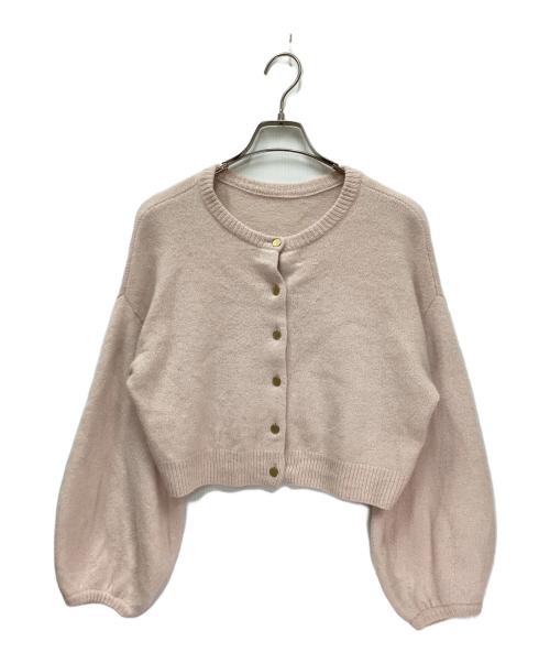La boutique BonBon（ラブティックボンボン）La boutique BonBon (ラブティックボンボン) ヘアリーウール前後2WAYカーディガン ピンク サイズ:Freeの古着・服飾アイテム