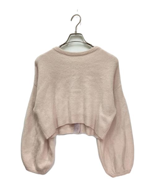 La boutique BonBon（ラブティックボンボン）La boutique BonBon (ラブティックボンボン) ヘアリーウール前後2WAYカーディガン ピンク サイズ:Freeの古着・服飾アイテム