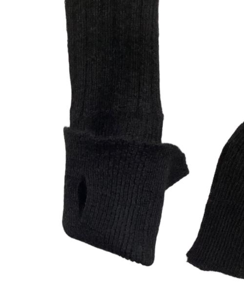 UNFIL（アンフィル）unfil (アンフィル) royal baby alpaca random ribbed-knit high-neck/ロイヤルベイビーアルパカランダムリブドニットハイネック ブラック サイズ:1の古着・服飾アイテム