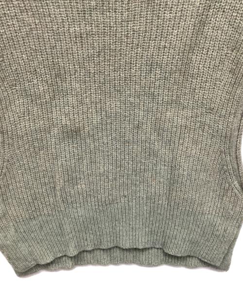 UNFIL（アンフィル）unfil (アンフィル) superfine lambs chenille ribbed knit bib/スーパーファインラムシェニールリブドニット グリーン サイズ:freeの古着・服飾アイテム