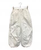 MAISON SPECIALメゾンスペシャル）の古着「Color Piping Parachute Pants/カラーピッピングパラシュートパンツ」｜ホワイト