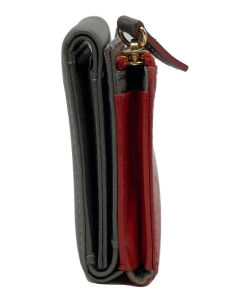 CACUMA（カクマ）CACUMA (カクマ) コンパクトレザーウォレット グレーの古着・服飾アイテム