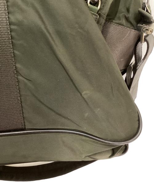 PRADA（プラダ）PRADA (プラダ) サフィアーノレザー×ナイロンボストンバッグ オリーブの古着・服飾アイテム
