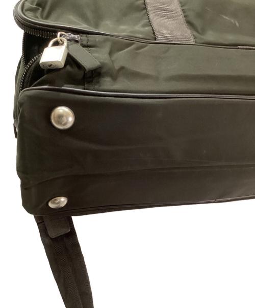 PRADA（プラダ）PRADA (プラダ) サフィアーノレザー×ナイロンボストンバッグ オリーブの古着・服飾アイテム