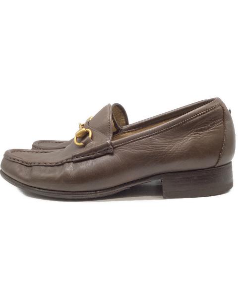 GUCCI（グッチ）GUCCI (グッチ) ビットローファー ブラウン サイズ:7の古着・服飾アイテム