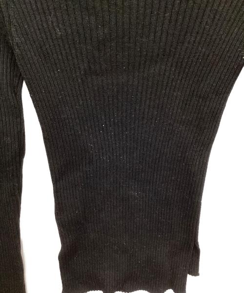 BATONER（バトナ―）BATONER (バトナ―) SOLID WOOL RIB BOAT NECK/ソリッドウールリブボートネック ブラック サイズ:1の古着・服飾アイテム