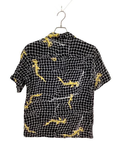 NEIGHBORHOOD（ネイバーフッド）NEIGHBORHOOD (ネイバーフッド) SHARK.ALOHA/R-SHIRT.SS/シャークアロハシャツ ブラック サイズ:Mの古着・服飾アイテム