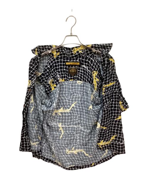 NEIGHBORHOOD（ネイバーフッド）NEIGHBORHOOD (ネイバーフッド) SHARK.ALOHA/R-SHIRT.SS/シャークアロハシャツ ブラック サイズ:Mの古着・服飾アイテム